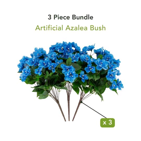 19" UV Resistant Artificial Azalea Bushes